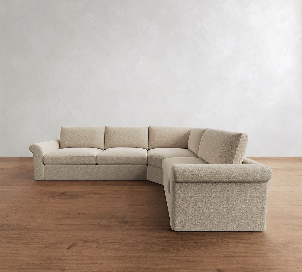 Westwood Roll Arm 3-Piece Wedge Sectional (131&quot;)