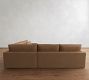 Westwood Slim Arm Deep Seat Leather 3-Piece Wedge Sectional (130&quot;)