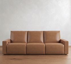 Larkspur Leather Power Reclining Sofa-Storage Available (81&quot;-139&quot;)