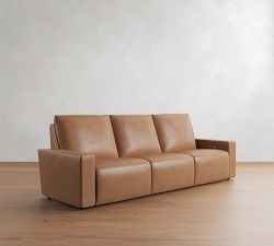 Larkspur Leather Power Reclining Sofa-Storage Available (81&quot;-139&quot;)