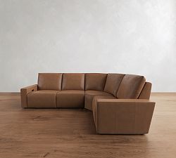 Larkspur Leather Power Reclining Wedge Sectional (142"-155")