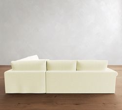 Westwood Roll Arm Slipcovered 3-Piece Wedge Sectional (131")