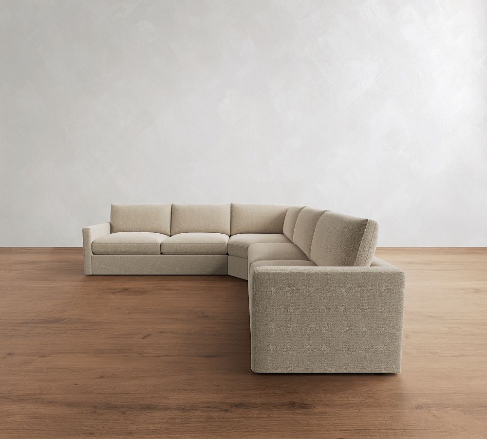 Westwood Slim Arm 3-Piece L-Shaped Wedge Sectional (125&quot;)