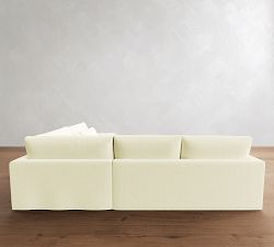 Westwood Slim Arm Deep Seat Slipcovered 3-Piece Wedge Sectional (130")