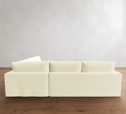 Westwood Slim Arm Slipcovered 3-Piece Wedge Sectional (125&quot;)