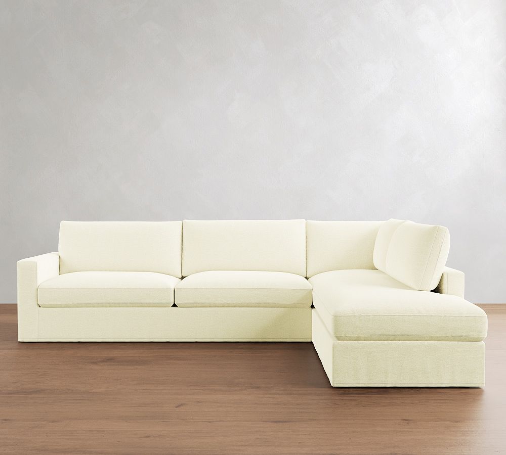 Westwood Square Arm Slipcovered Return Bumper Sectional (117&quot;-129&quot;)