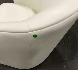 Open Box: Preston Leather Swivel Chair, Individual - Chalk Signature