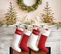 Faux Lit Burlap Potted Pine Tree