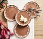 Gingerbread Stoneware Dinner Plates - Set of 4