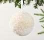 White Paper &amp; Glitter Ball Ornament