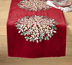 Holly Velvet Cotton Table Runner