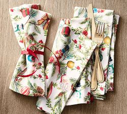 Nostalgic Christmas Icon Cotton Twill Napkins - Set of 4