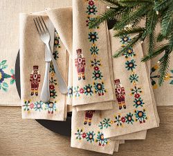 Nutcracker Cotton Napkins - Set of 4