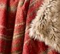 Woodrow Plaid Faux Fur Throw