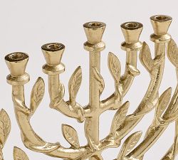 Brass Botanical Branch Menorah