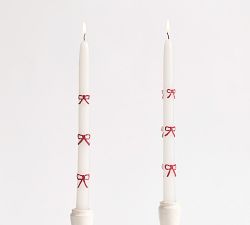 Bow Taper Candle - Set of 2