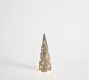 Lit Gold Glitter Cone Trees