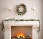 Lit Faux Eucalyptus and Berry Wreath &amp; Garland