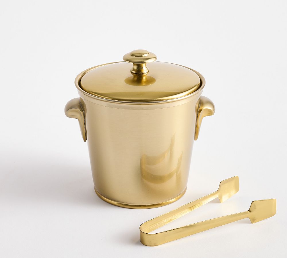 Open Box: Harrison Ice Bucket With Tongs - Gold