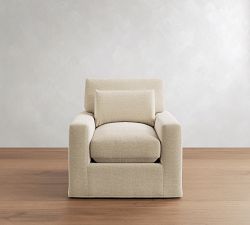 PB Comfort Modern Deep Square Arm Slipcovered Chair