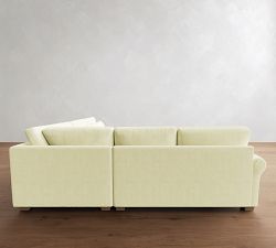PB Comfort Modern Roll Arm Deep Seat 3-Piece L-Shaped Sectional (112")