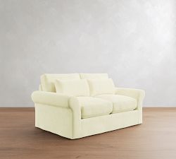 PB Comfort Modern Roll Arm Deep Seat Slipcovered Sofa (67&quot;-122&quot;)