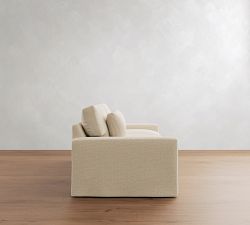 PB Comfort Modern Square Arm Deep Seat Slipcovered Sofa (62&quot;&ndash;118&quot;)