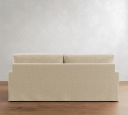PB Comfort Modern Square Arm Deep Seat Slipcovered Sofa (62&quot;&ndash;118&quot;)