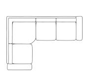 Pearce Square Arm Upholstered 3-Piece Sectional with Wedge