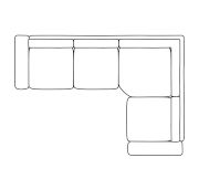 Pearce Square Arm Upholstered 3-Piece Sectional with Wedge