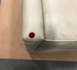 Open Box: Tyler Square Arm Leather Tall Recliner without Nailheads, Down Blend Wrapped Cushions, 31&quot;W x 36&quot;D x 41&quot;H - Statesville , Pebble