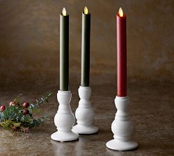 Premium Flickering Flameless Wax Taper Candle