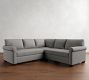 York Roll Arm 3-Piece L-Shaped Sectional (93&quot;)