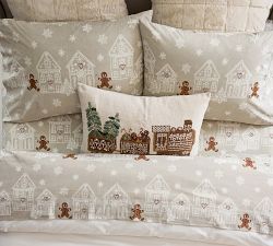 Gingerbread Village Percale Pillowcases - Set of 2