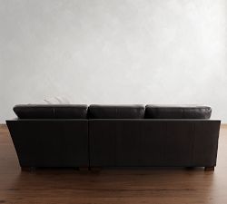 Townsend Square Arm Leather 3-Piece L-Shaped Sectional (113&quot;)
