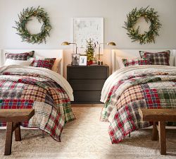 Clyde Plaid Patchwork Quilt &amp; Shams