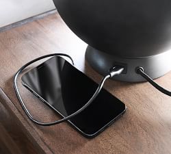 Caufield Metal Ball USB Table Lamp (15&quot;)