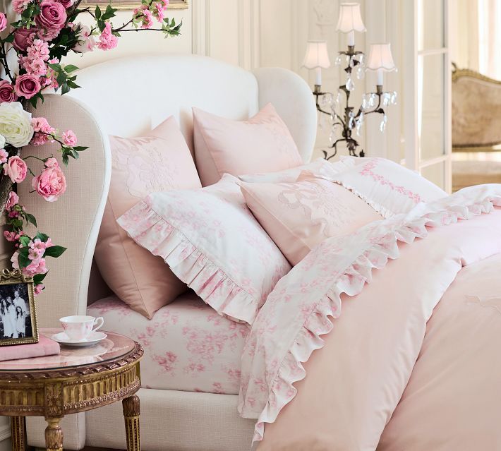 LoveShackFancy Ikat Meadow Floral Pink Sheet Set