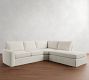 Pearce Square Arm Slipcovered 3-Piece Bumper Sectional (121&quot;)
