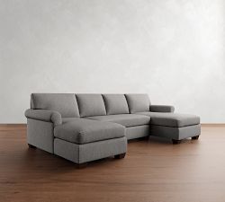 York Roll Arm Double Chaise Sectional (107"&ndash;127")