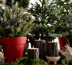 Faux Lit Cedar Berry Pine Tree