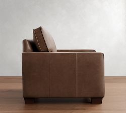 PB Comfort Square Arm Leather Chair