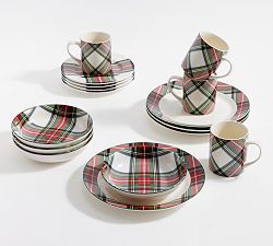 Stewart Plaid Stoneware Dinnerware Sets