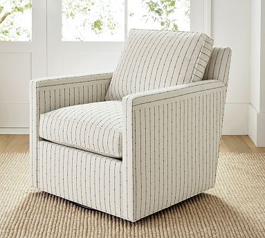Tyler Square Arm Swivel Chair Pottery Barn