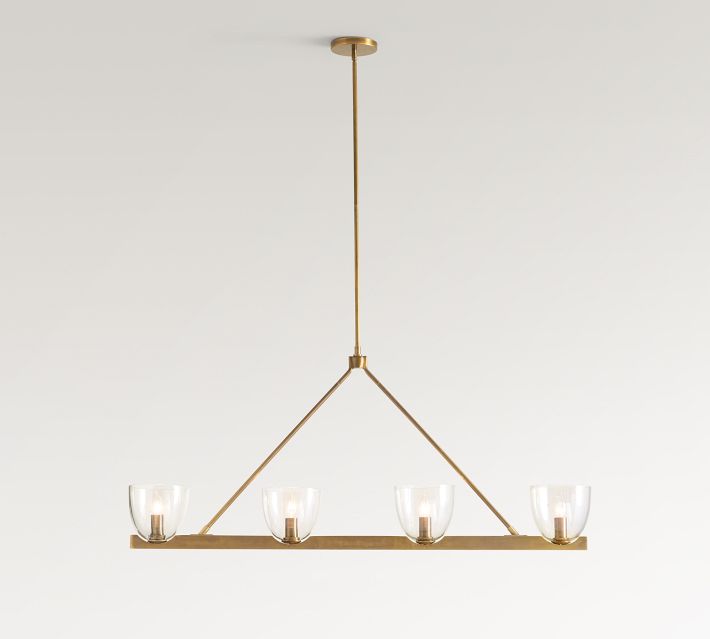 Chamberlin Metal Linear Chandelier | Pottery Barn