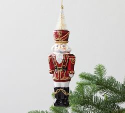 Mercury Glass Nutcracker Ornaments Set Of 2
