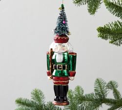 Mercury Glass Nutcracker Ornaments Set Of 2