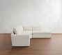 Pearce Square Arm Slipcovered 3-Piece Bumper Sectional (121&quot;)