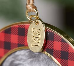 2021 Round Dated Enamel Frames - Buffalo Plaid