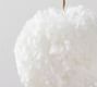 Fuzzy White Ball Ornament